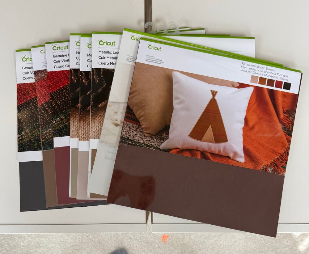 Cricut Leather Faux Suede Acetate Lot 18 Sheets 12x12 Genuine Metallic